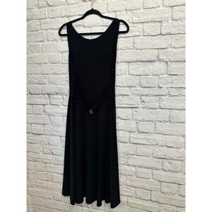 Kelly and Diane Black Dress Sleeveless Midi Evening Party Dress Size 12